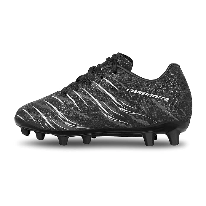 Nivia Carbonite 6.0 Kids' Football Shoes/Cleats - Lightweight &amp; Durable for Young Athletes-BLACK-S11-1