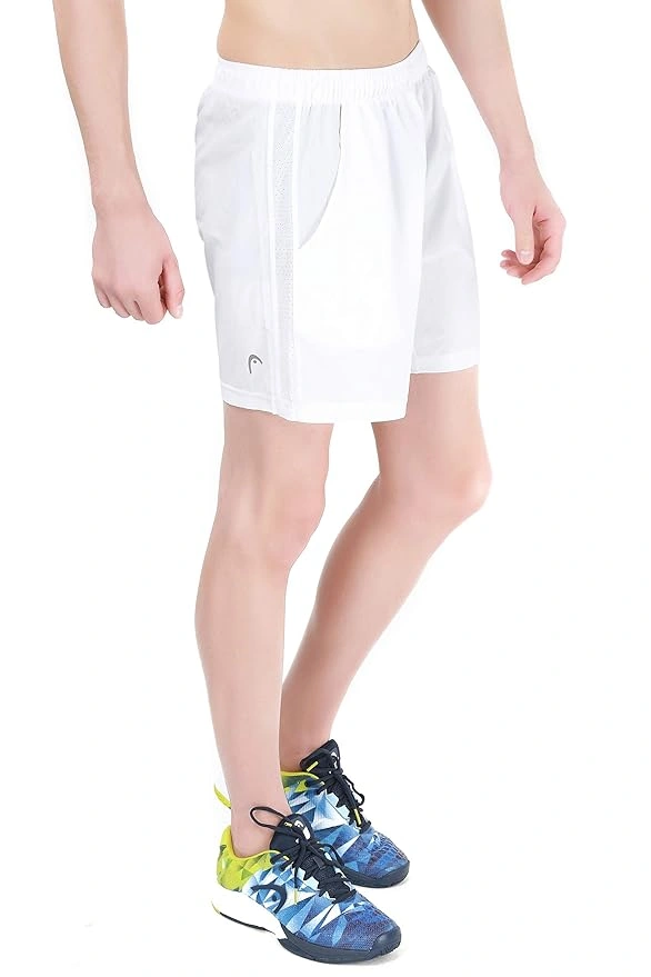 HEAD HPS-1093 Men's Polyester Badminton Shorts -WHITE-M-3