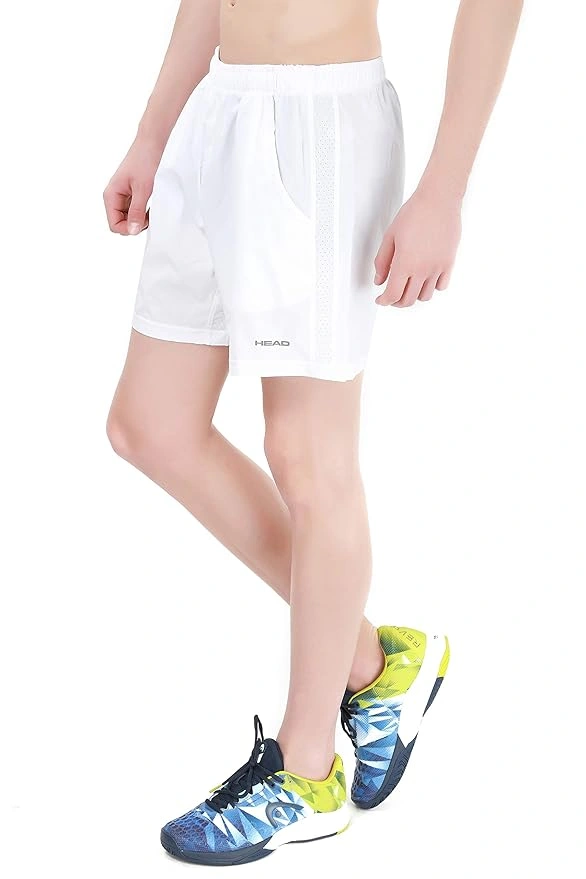 HEAD HPS-1093 Men's Polyester Badminton Shorts -WHITE-M-5