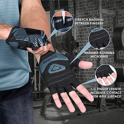 Nivia Taipen 2.0 Fitness Gloves -BLUE-M-5
