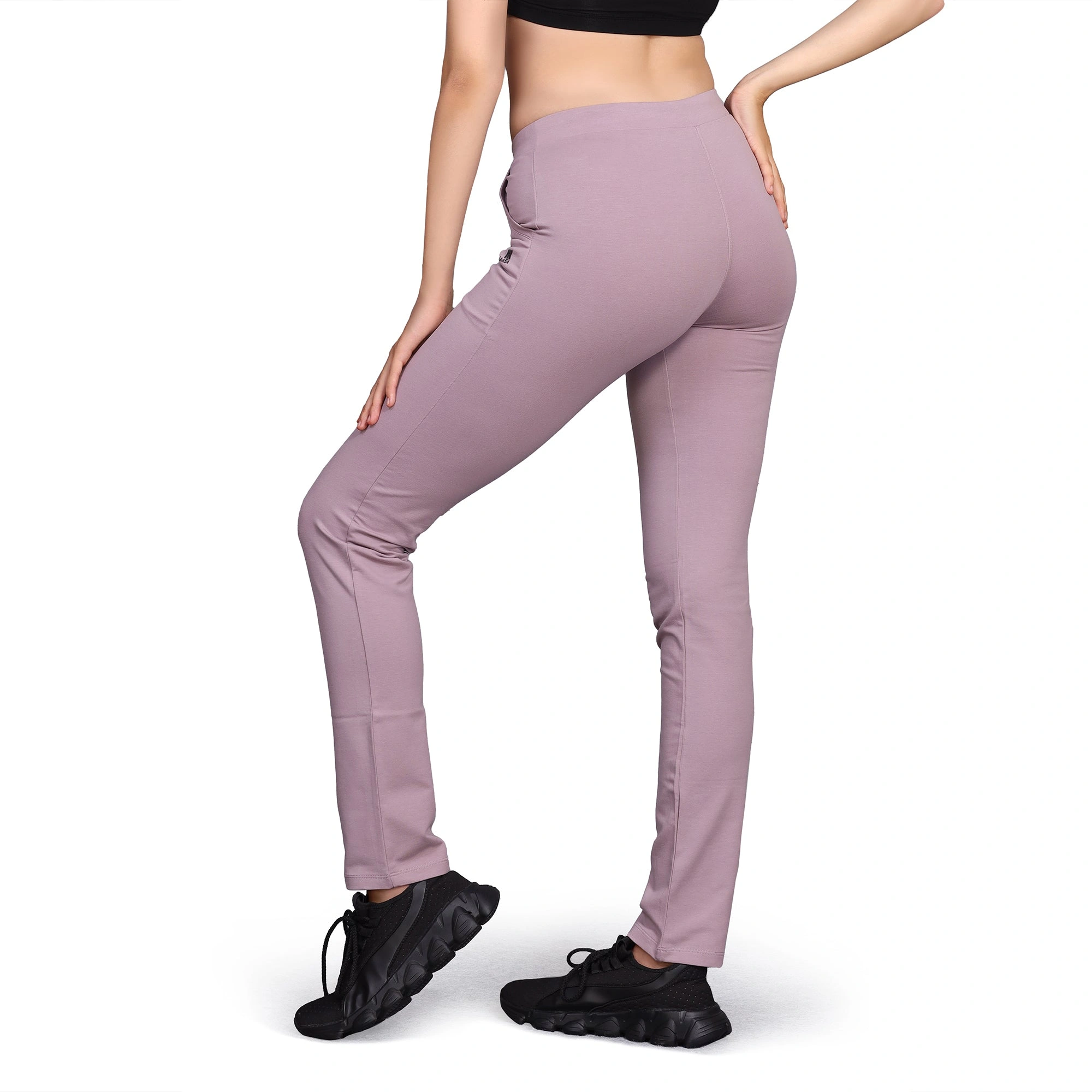 Laasa Women's Slim Fit Light Berry Cotton Track Pants - Comfortable &amp; Stylish for Everyday Wear &amp; Workouts-LIGHT BERRY-3XL-3