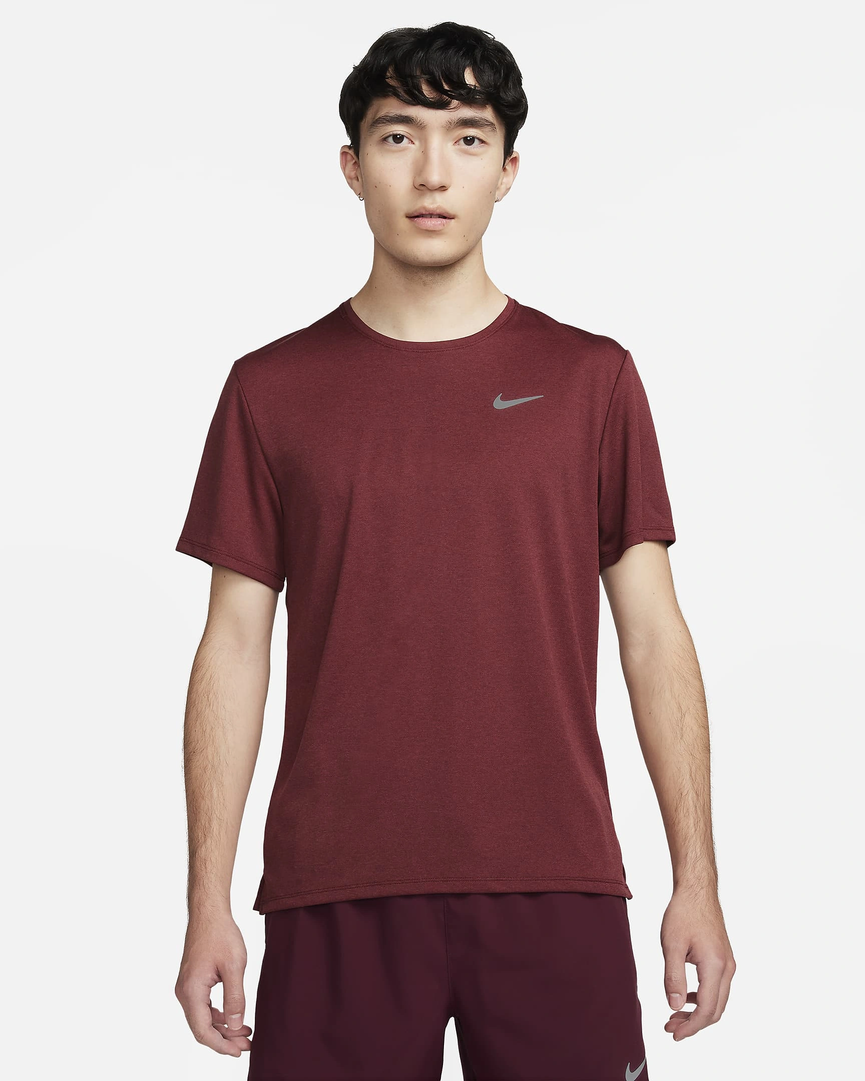 Nike Men Dri-FIT UV Miler Short-Sleeve Running Top-681-L-1