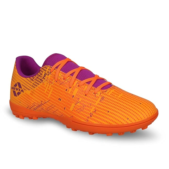 Nivia Rabona 2.0 Turf Football Shoes -NEON ORANGE/F.FUCHSIA-9-1