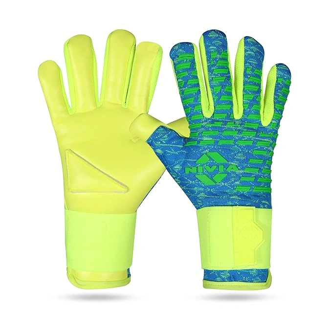 Nivia Latex Ashtang Goalkeeper Gloves -SKY BLUE/ F.GREEN-L-1