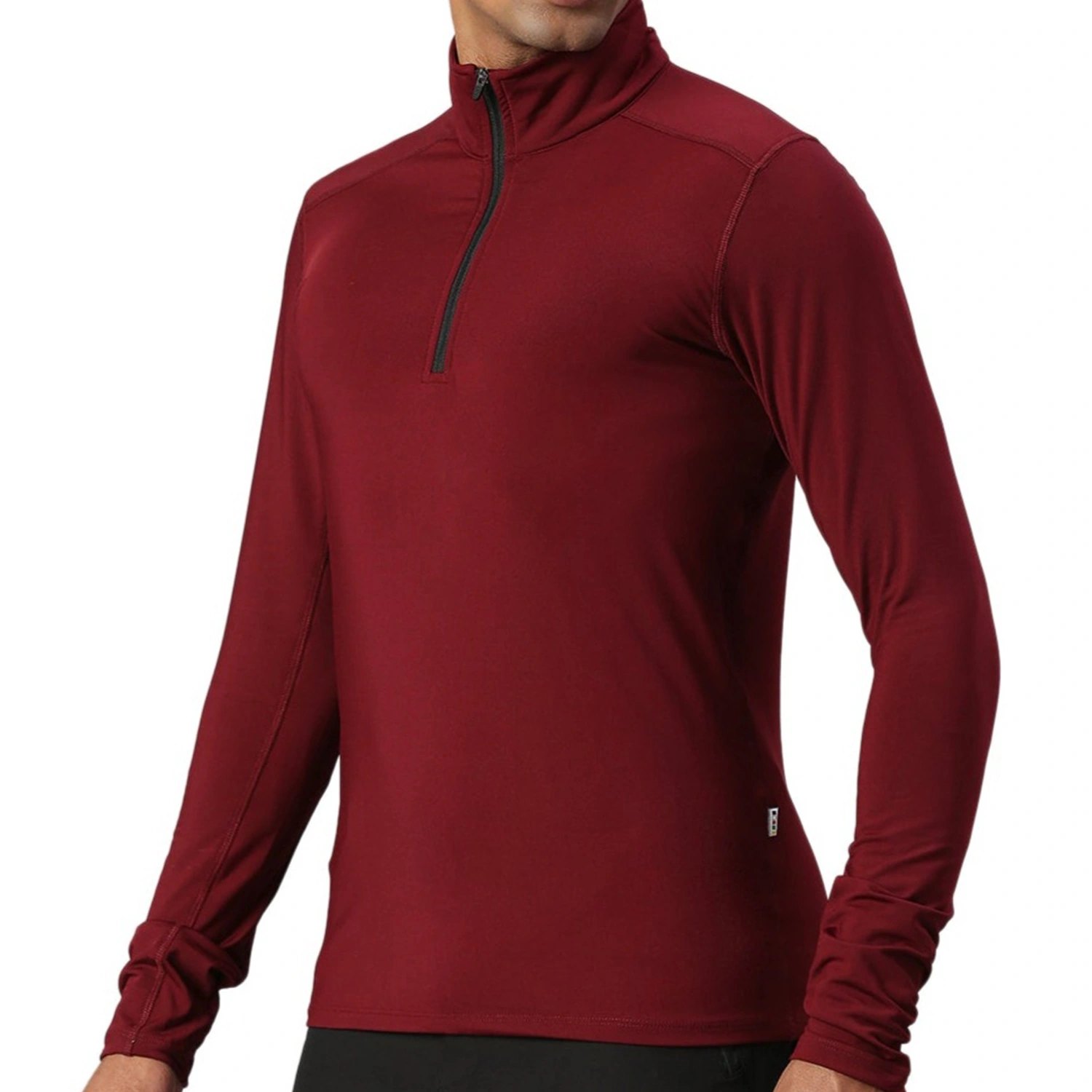 K2 Summit T-shirt for Men: Ultrasoft &amp; Stretch T-shirt with Brushed Inner Layer for Maximum Warmth in Chilly Conditions-Maroon-L-3