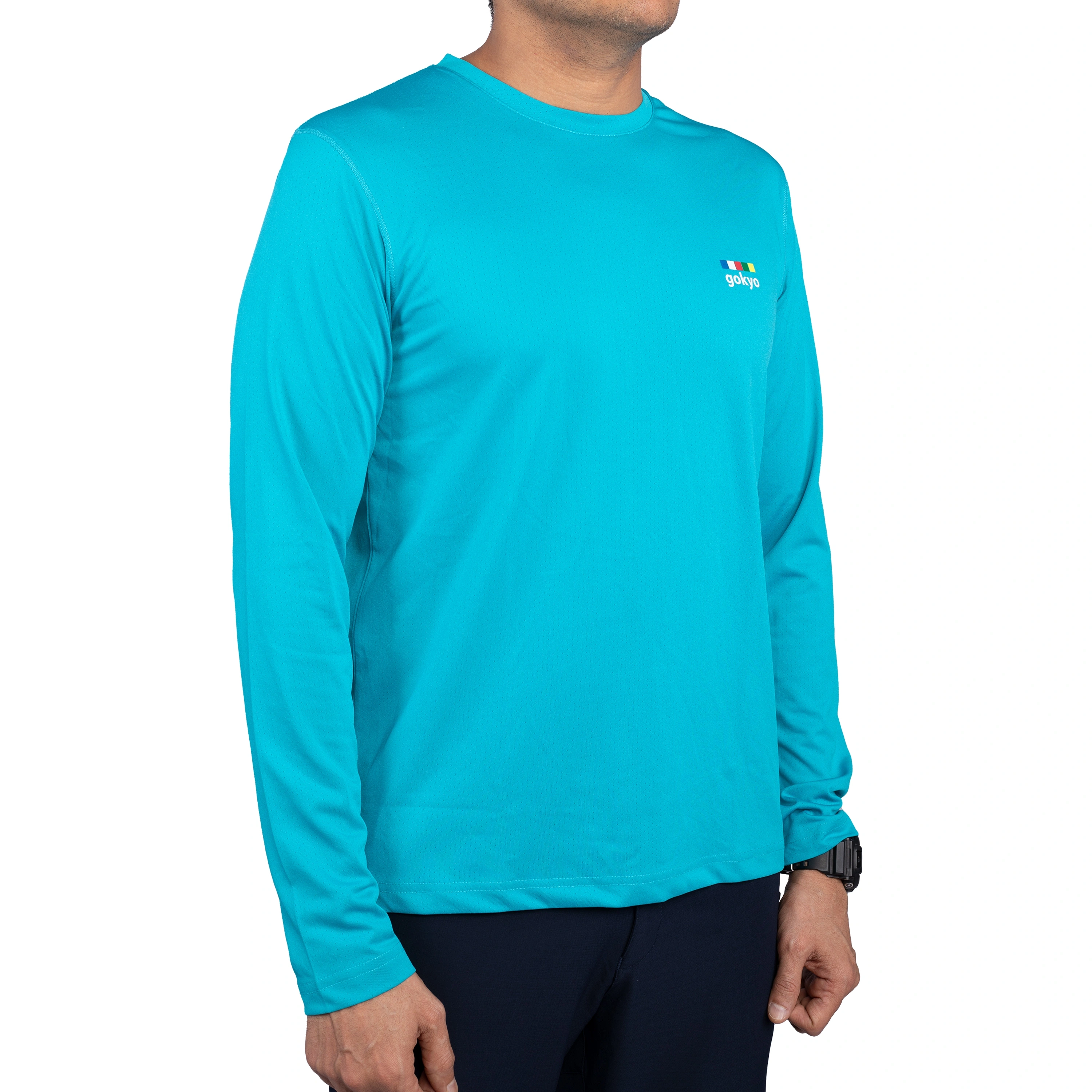 Kailimpong Outdoor &amp; Multipurpose Dry-Fit T-shirt: Lightweight and Breathable Shirt for Indoor and Outdoor Activities-Blue-S-3