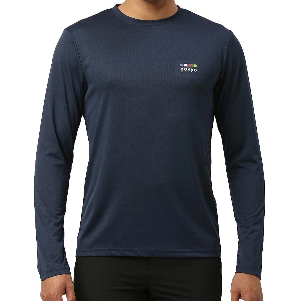 Kailimpong Outdoor &amp; Multipurpose Dry-Fit T-shirt: Lightweight and Breathable Shirt for Indoor and Outdoor Activities-Navy-S-1