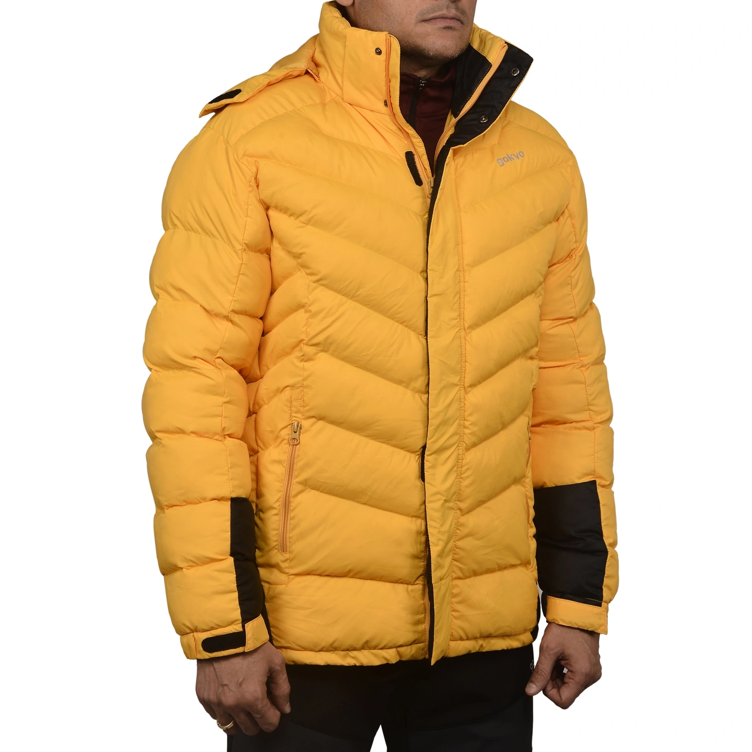 K2 Survivor Down Jacket for Men: Stylized Functionality for Extreme Cold Weather Expeditions (Up to -20°C)-Yellow-XS-1