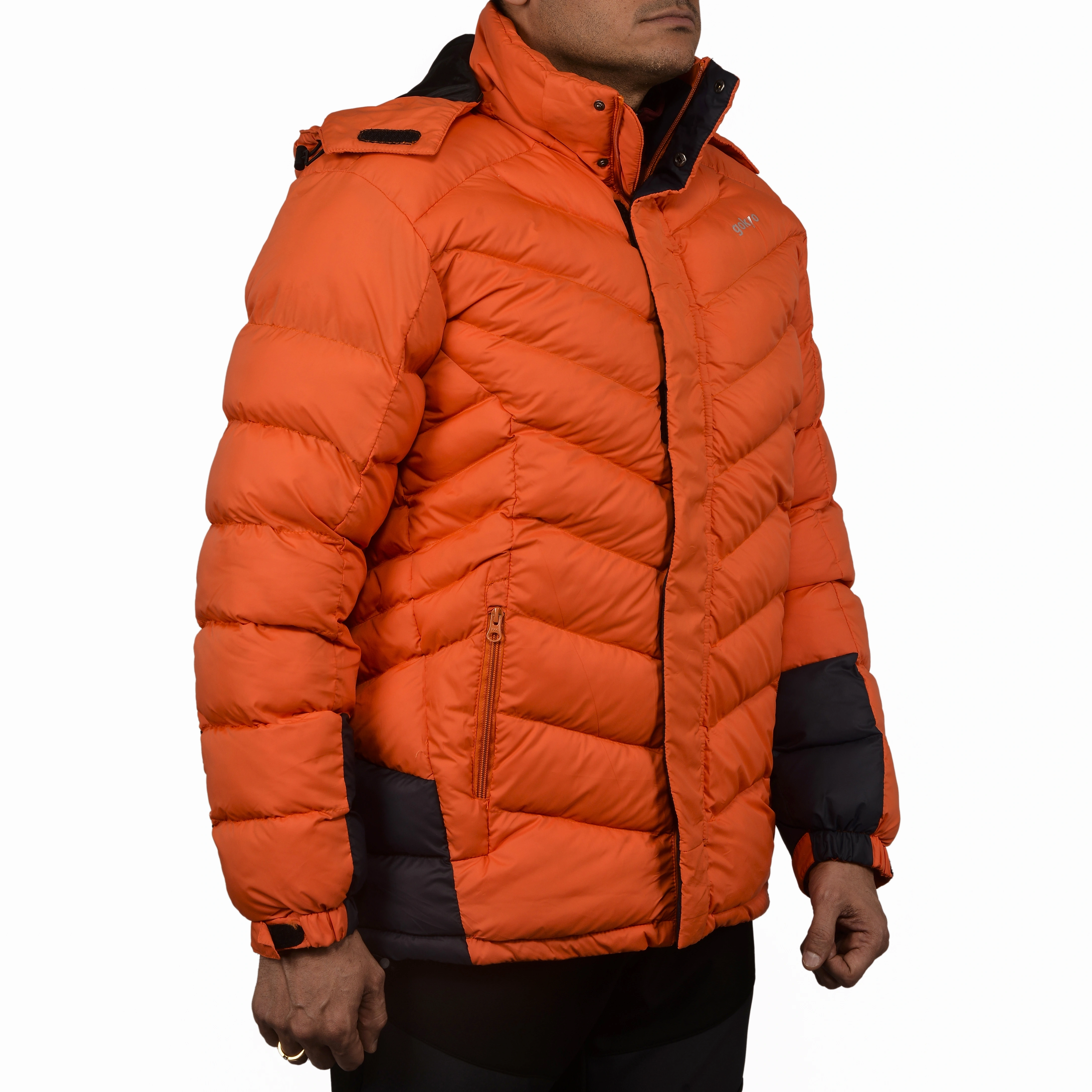 K2 Survivor Down Jacket for Men: Stylized Functionality for Extreme Cold Weather Expeditions (Up to -20°C)-Orange-XS-1