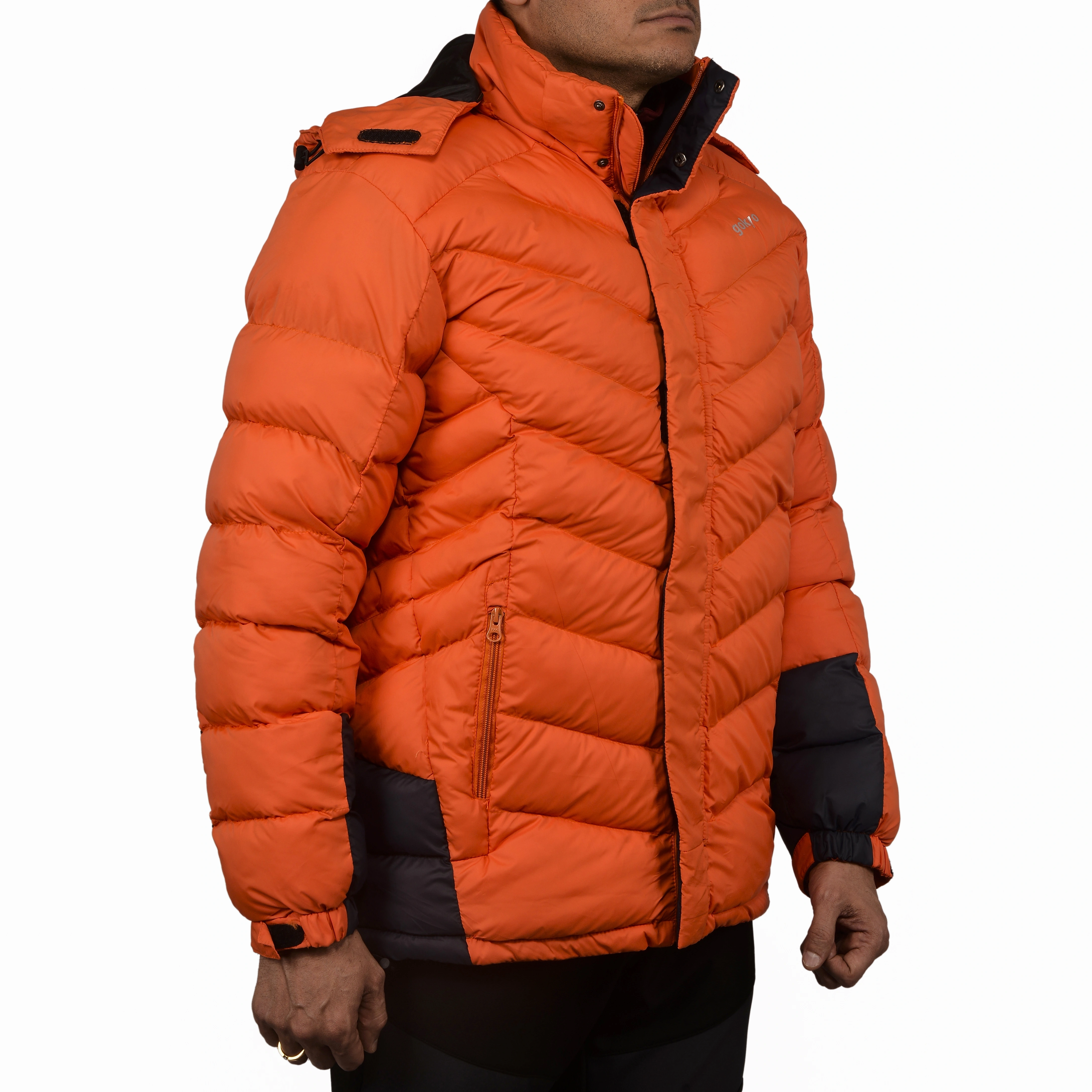 K2 Survivor Down Jacket for Men: Stylized Functionality for Extreme Cold Weather Expeditions (Up to -20°C)-S-Orange-1