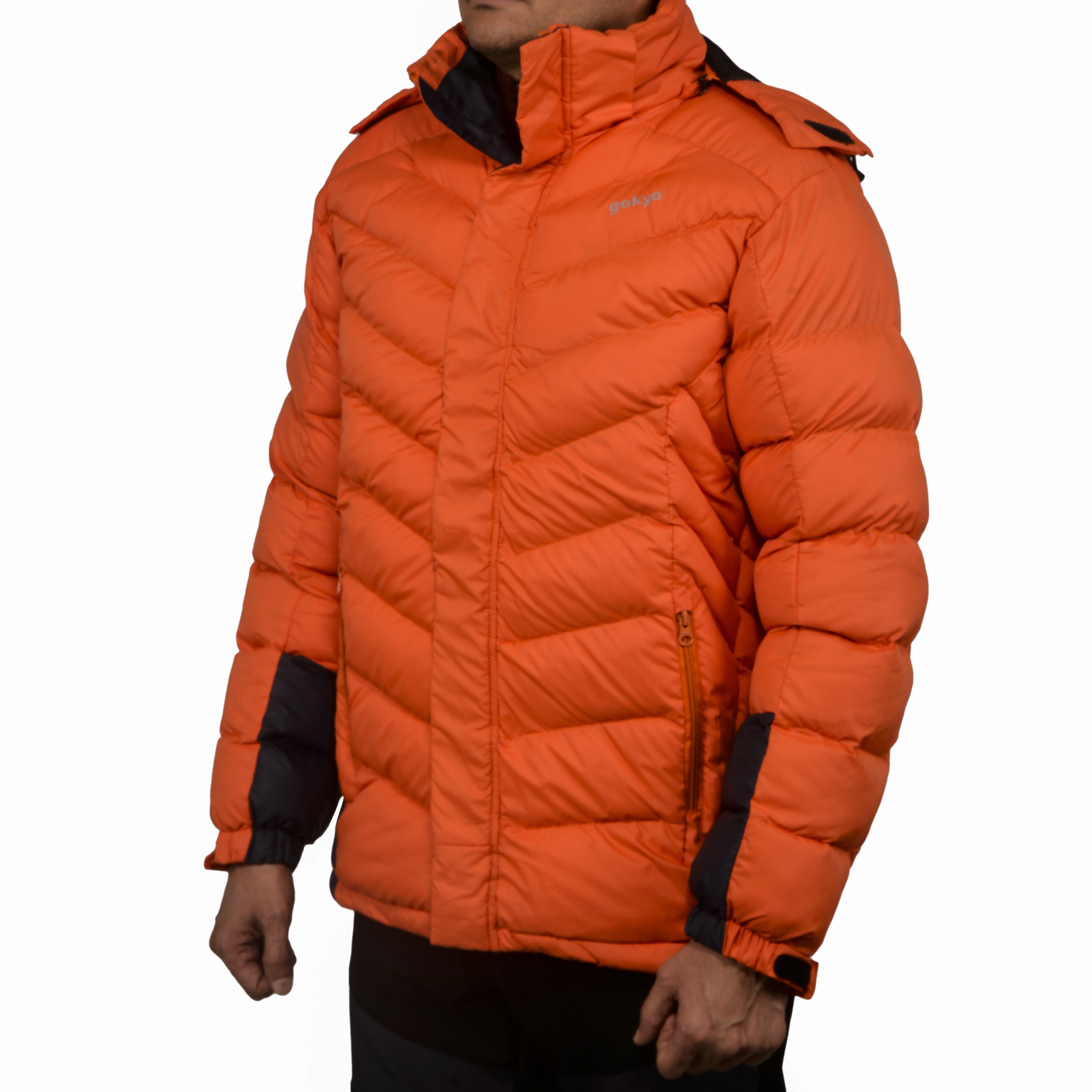 K2 Survivor Down Jacket for Men: Stylized Functionality for Extreme Cold Weather Expeditions (Up to -20°C)-S-Orange-2