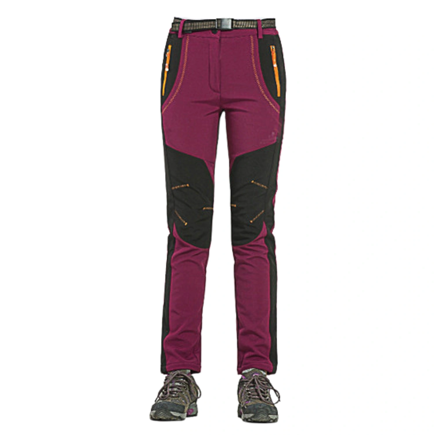 K2 Cold Weather Women's Trekking &amp; Outdoor Pants: Windproof and Water-Resistant Pants with Bonded Fleece Insulation for Extreme Cold-28-Wine-1