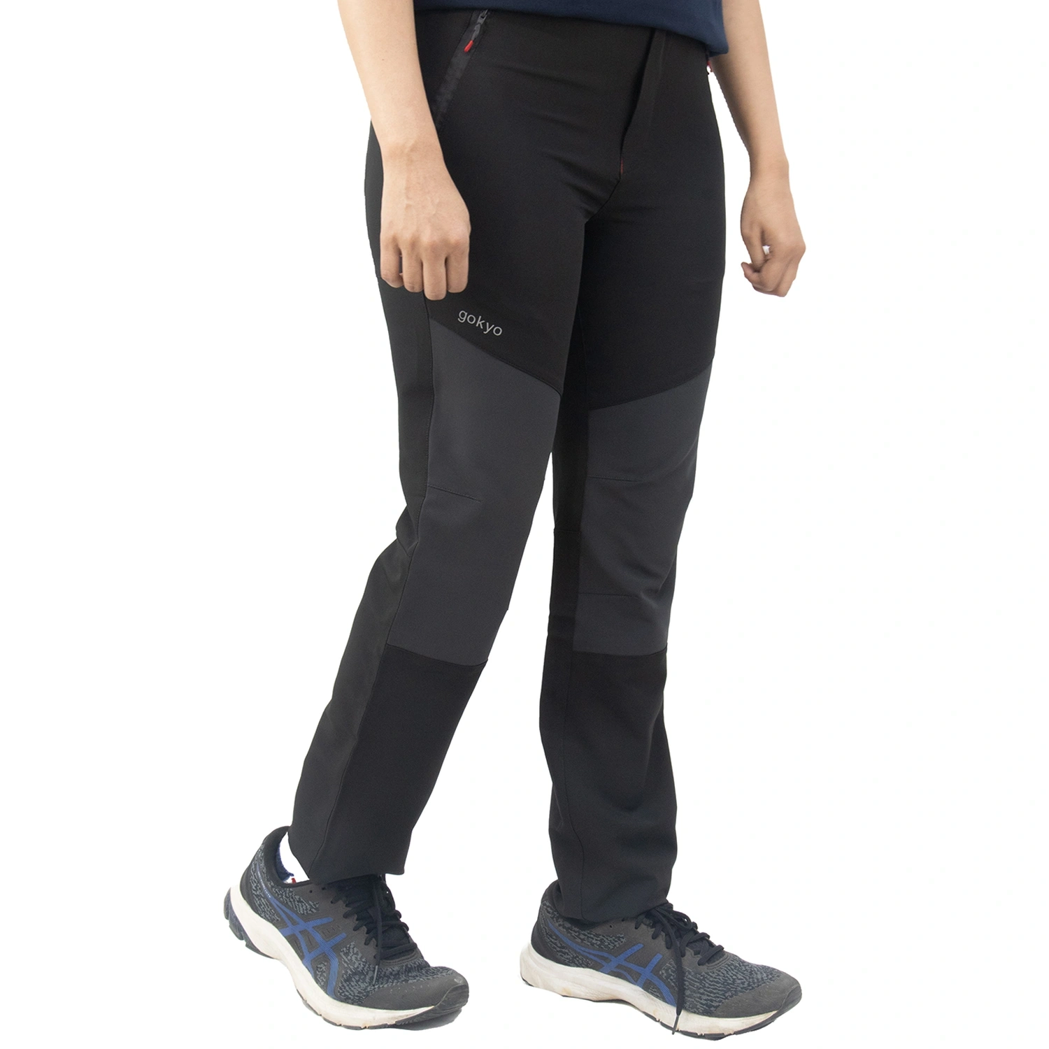 Manali All Weather Women's Trekking Pants: Comfortable and Durable Hiking Pants with 2-Way Stretch and Zippered Pockets-Black-28-3