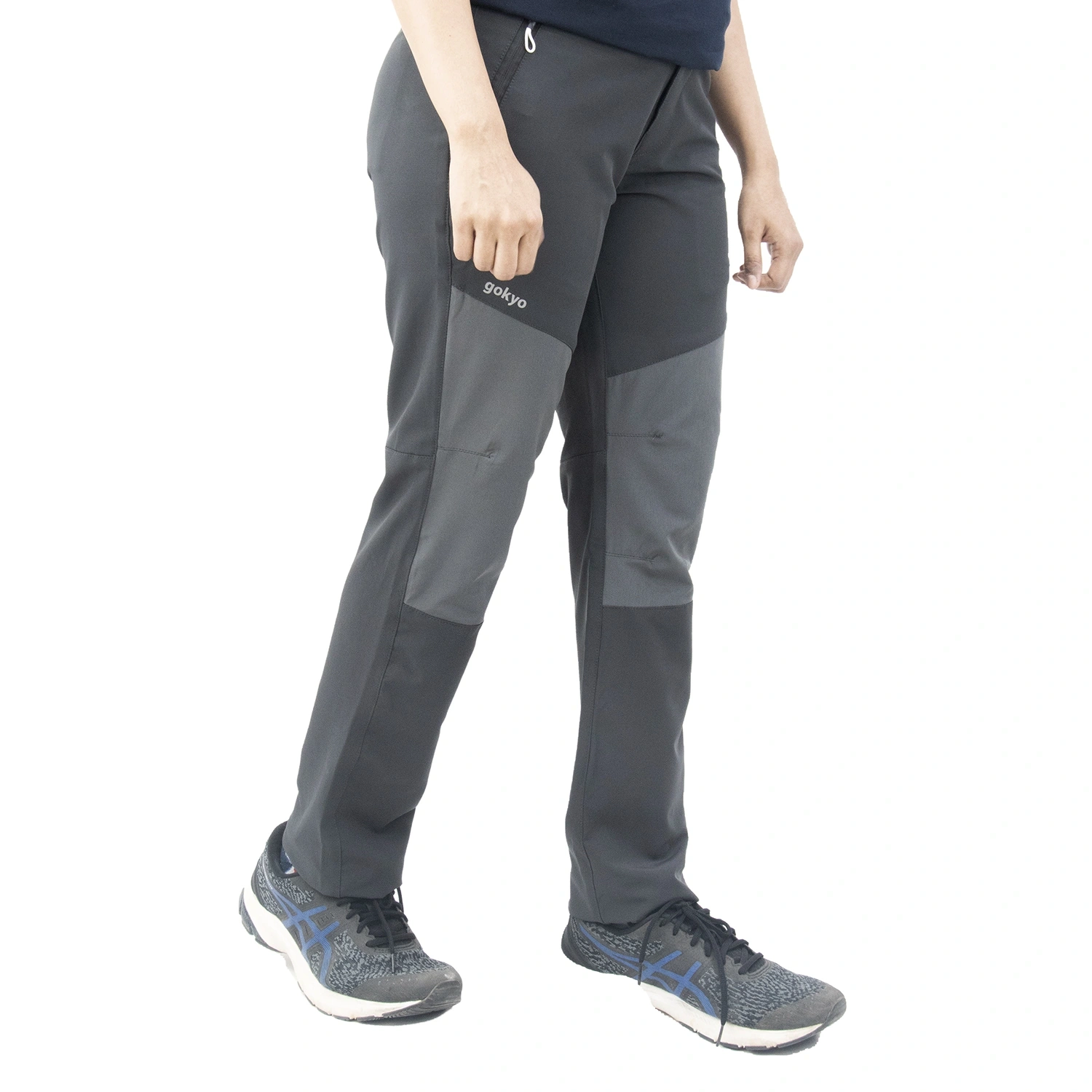 Manali All Weather Women's Trekking Pants: Comfortable and Durable Hiking Pants with 2-Way Stretch and Zippered Pockets-Charcoal-28-3