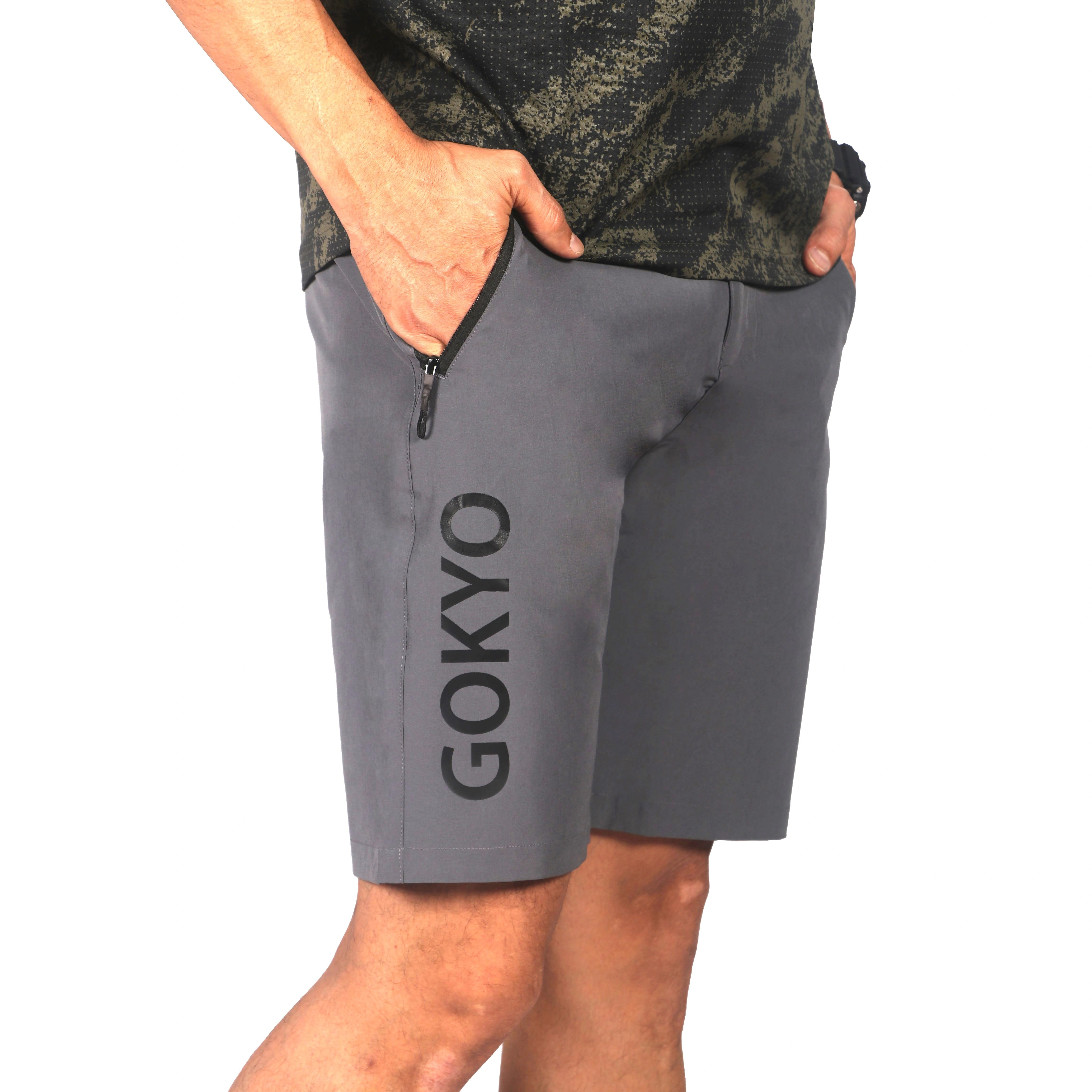 Kalimpong Trekking &amp; Outdoor Shorts for Men: Superlite Dry Fit Shorts with 3 Zipper Pockets for Warm Weather Adventures-Steel Grey-32-3