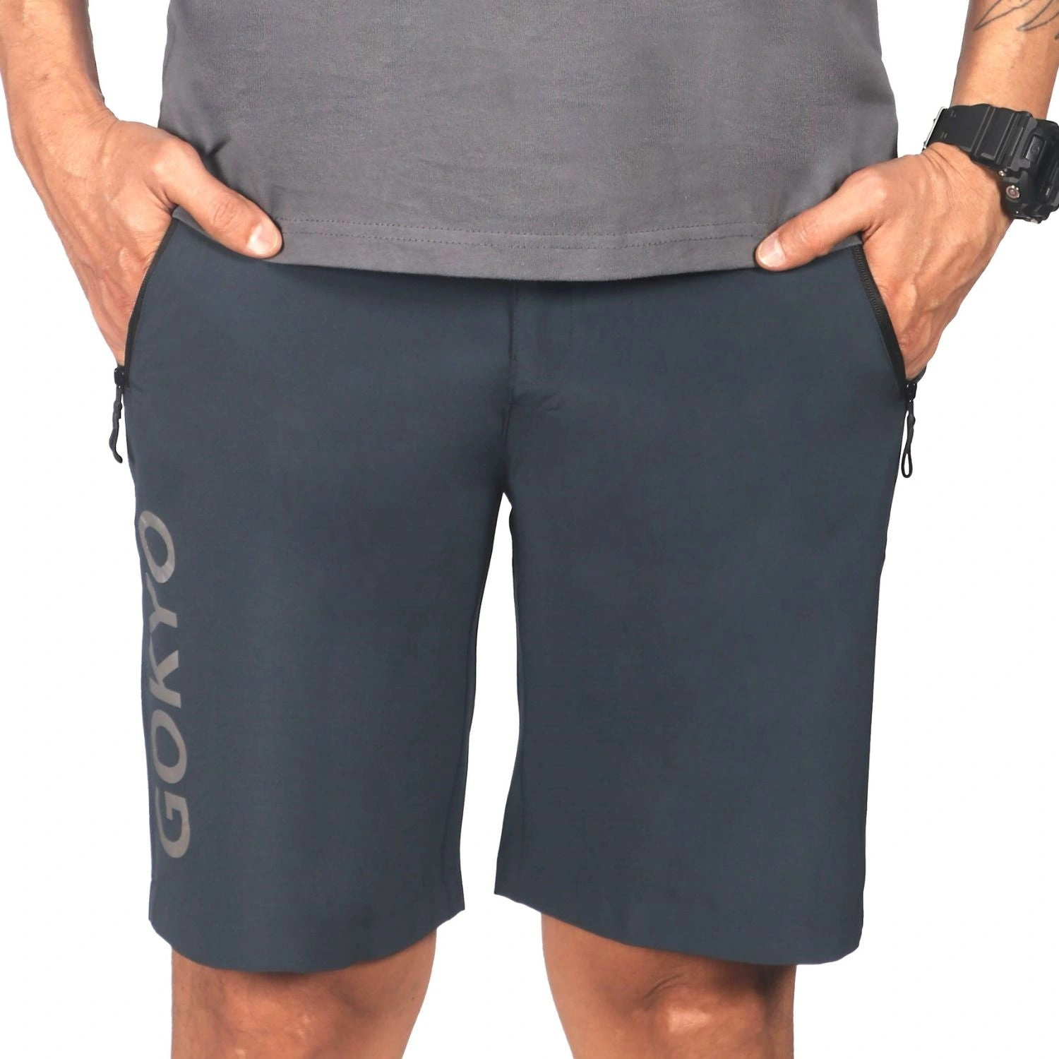 Kalimpong Trekking &amp; Outdoor Shorts for Men: Superlite Dry Fit Shorts with 3 Zipper Pockets for Warm Weather Adventures-30-Airforce Blue-1