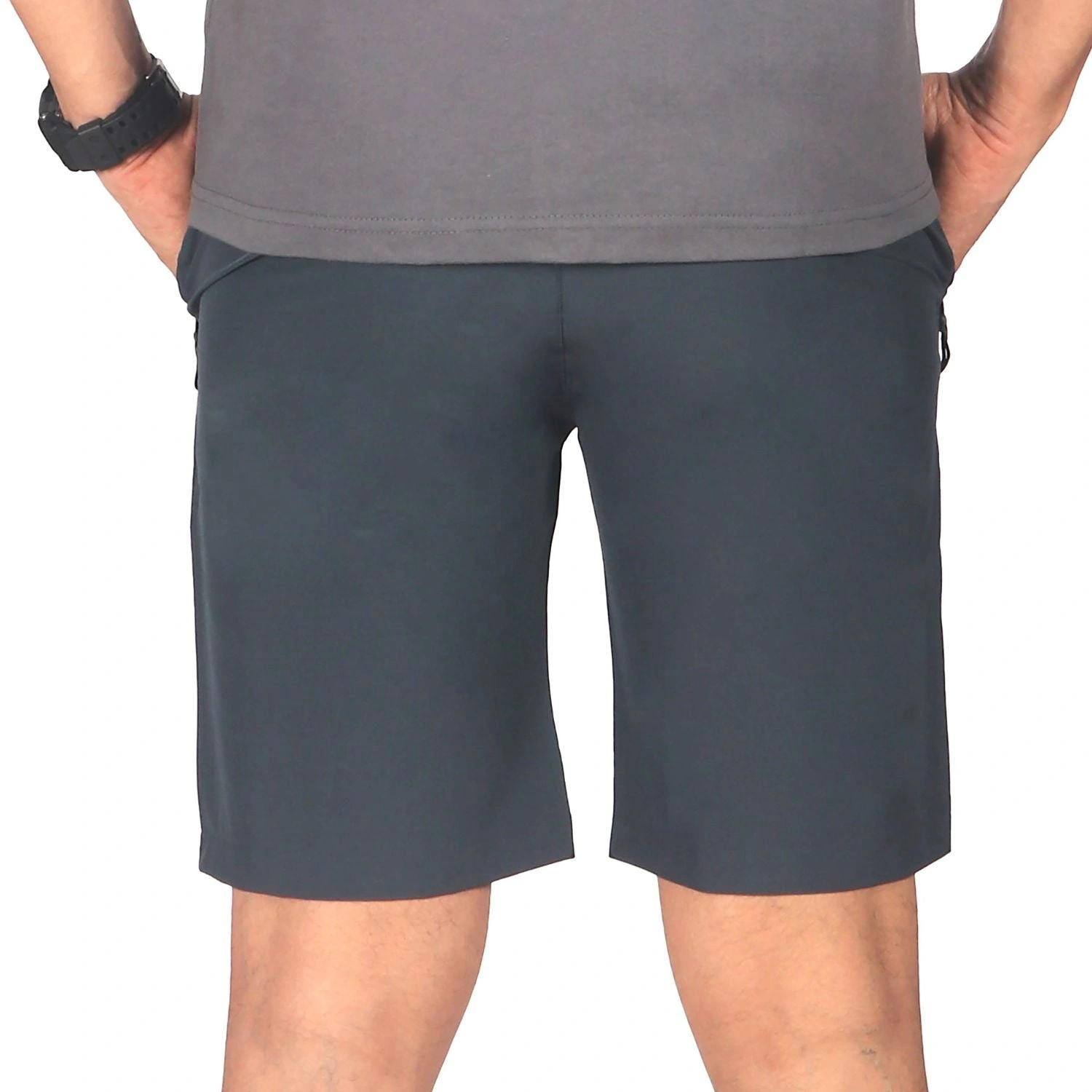 Kalimpong Trekking &amp; Outdoor Shorts for Men: Superlite Dry Fit Shorts with 3 Zipper Pockets for Warm Weather Adventures-Airforce Blue-32-5