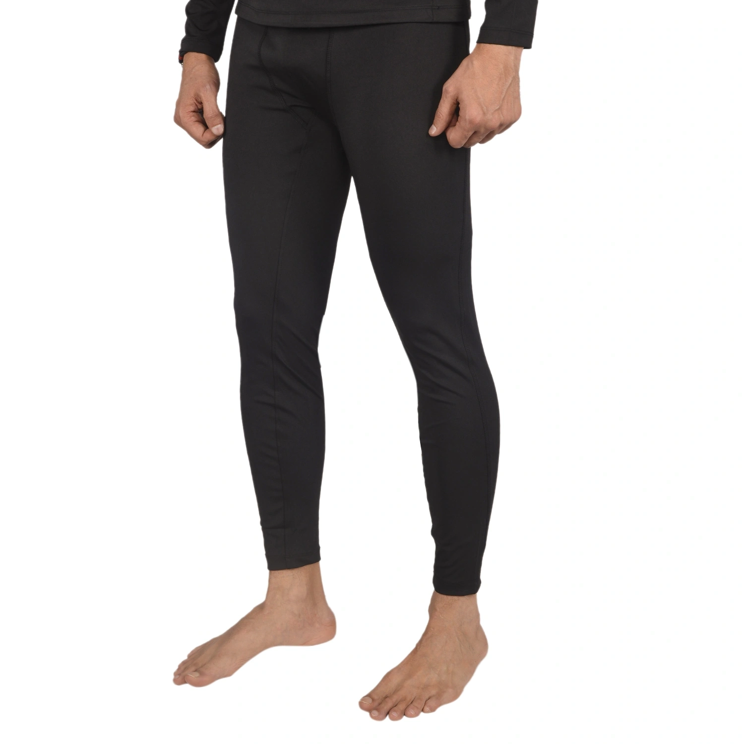 K2 Base Layer Thermals Bottoms: High Spandex Dry Fit Fabric for Optimal Heat Retention During Cold Weather Activities-Black-S-5