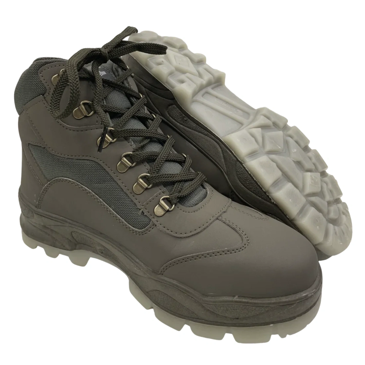 Trekking Shoes - Mid Ankle: Sturdy Hiking Boots with Best Grip Sole for Challenging Terrain and Winter Adventures-UK 7-Olive-3