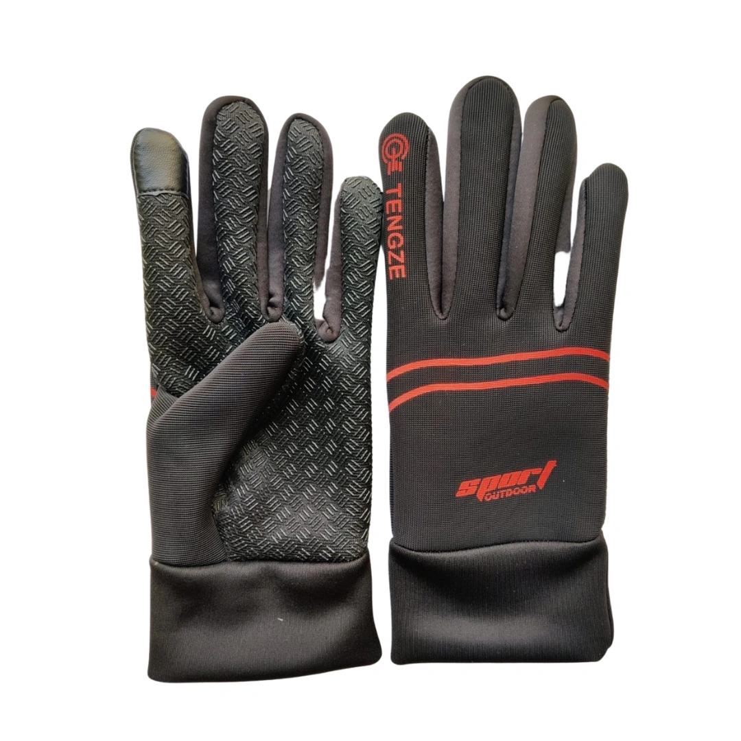 Kaza Cold Weather Windproof Gloves with Touchscreen Compatibility for Staying Warm and Connected All Winter Long-Red-3