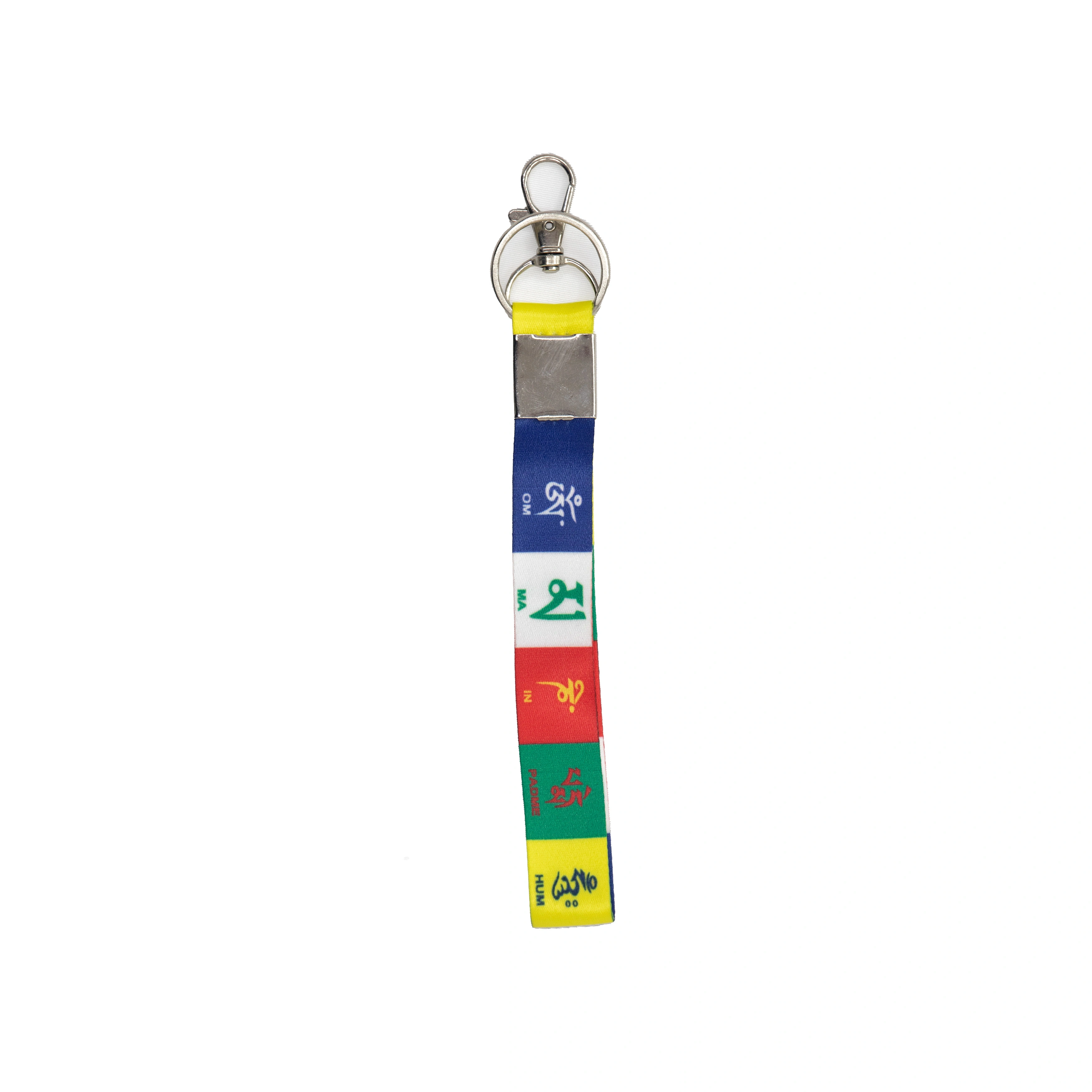 Key Chain - Buddhist Theme Wrist Loop with Tibetan Prayer Flag: Carry Blessings and Good Luck Wherever You Go-3