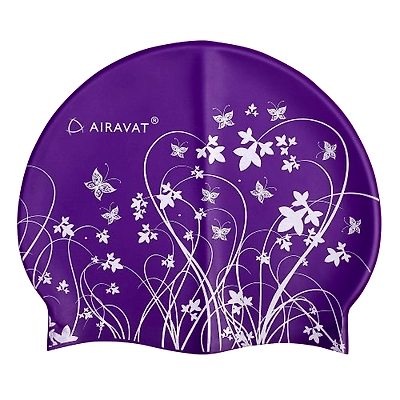 Airavat Extra Long Swimming Cap, Assorted Color-PURPLE-EXTRA LONG-1