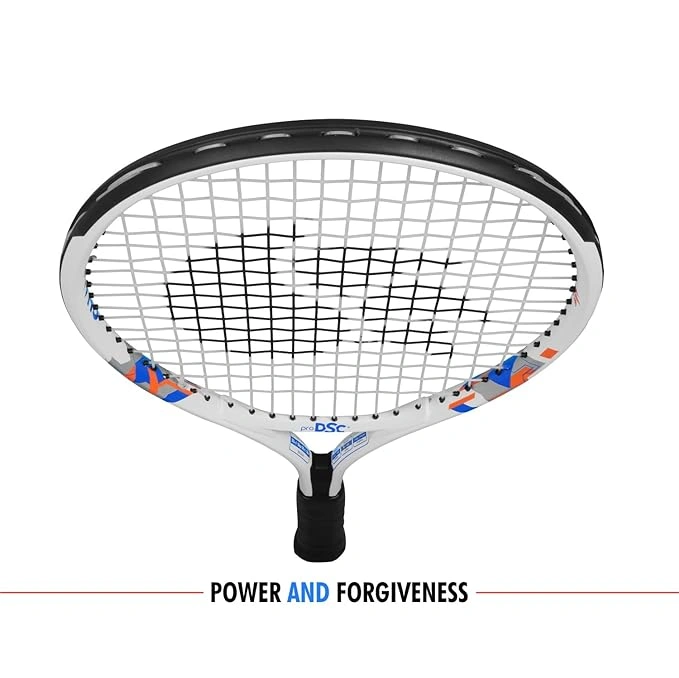 DSC Champ Aluminum Tennis Racquet: Lightweight, Durable, and Powerful Racquet for Beginners and Junior Players-WHITE-21-3