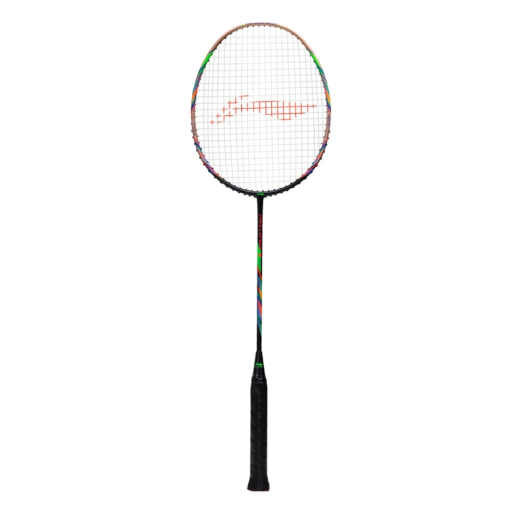 Li-Ning Challenger 15 Boost Strung Badminton Racquet - Superior Control and Power for All Levels of Badminton Players-BLACK/GOLD-FS-1