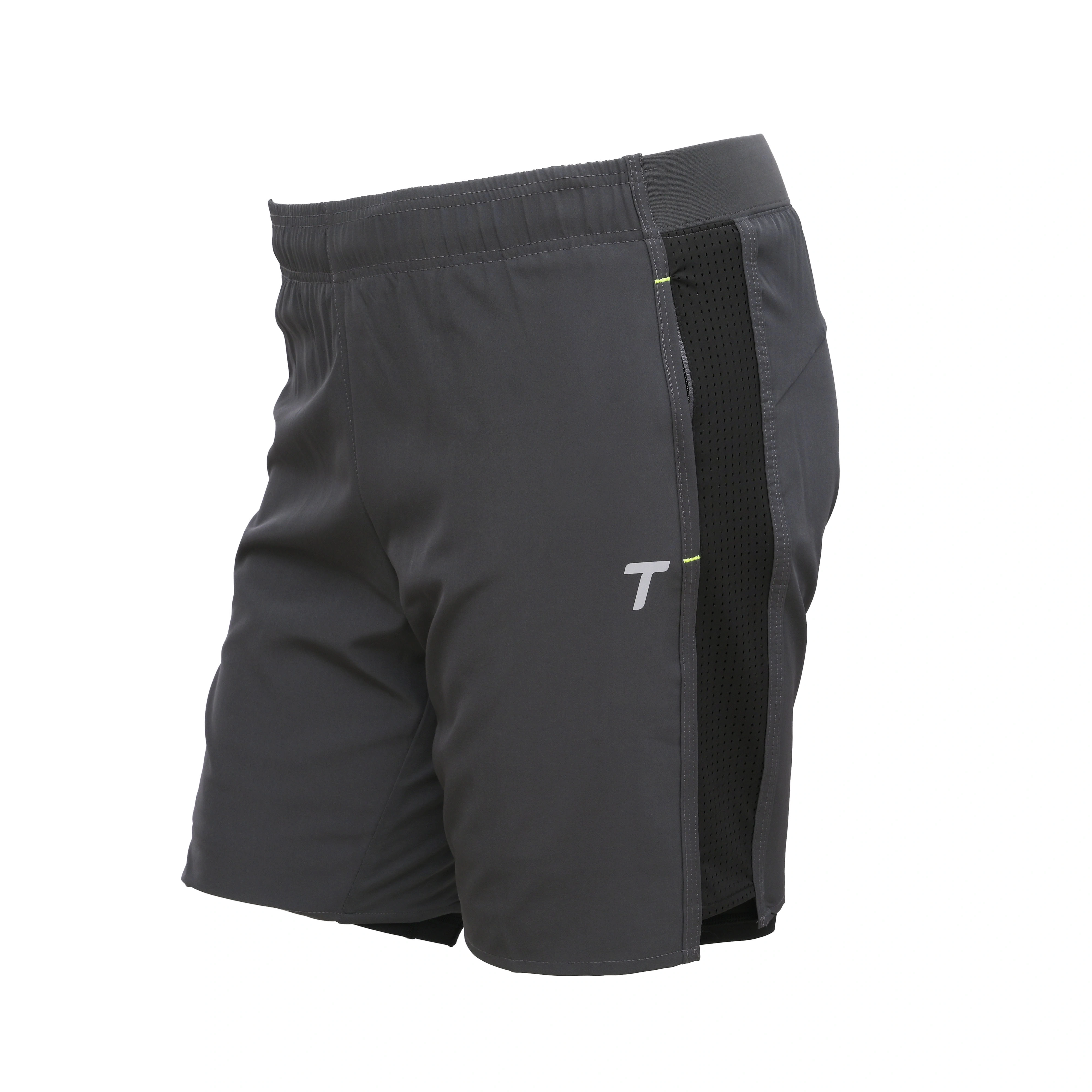 Total Men's 8144 Active Shorts | Relaxed Fit with Elastic Waistband for Summer Adventures-GREY-L-3