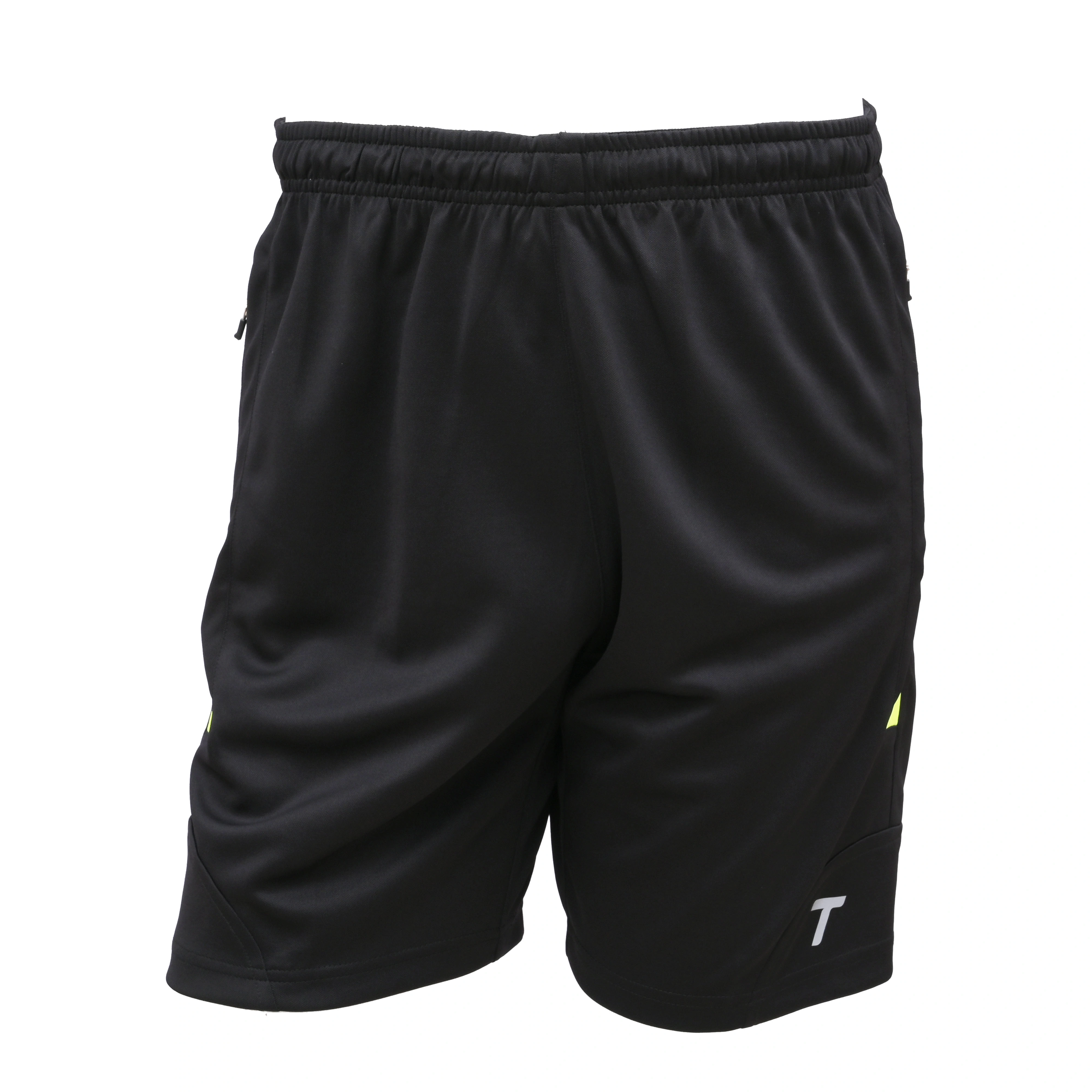 Total Men's 8215 Pro Fit Shorts | Lightweight, Breathable, &amp; Durable with Zipper Pockets-BLACK-L-1