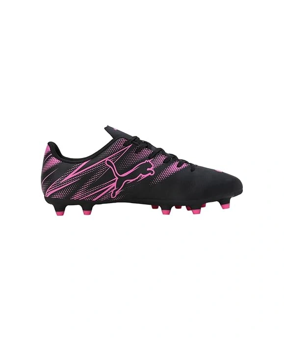 Puma Men's Attacanto FG/AG Football Shoes - High-Performance Football Footwear for Enhanced Agility and Comfort-11-Black-Poison Pink-3