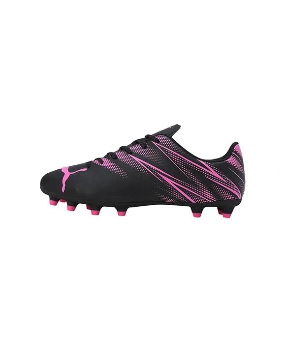 Puma Men's Attacanto FG/AG Football Shoes - High-Performance Football Footwear for Enhanced Agility and Comfort-Black-Poison Pink-7-1