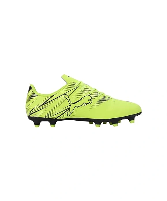 Puma Men's Attacanto FG/AG Football Shoes - High-Performance Football Footwear for Enhanced Agility and Comfort-11-Electric Lime-PUMA Black-3