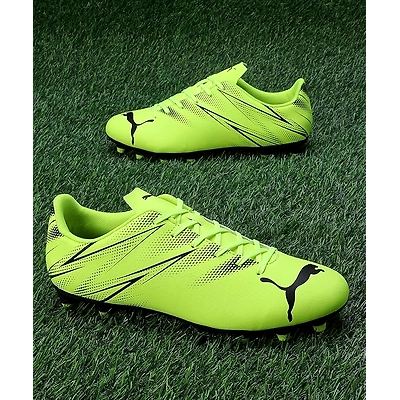 Puma Men's Attacanto FG/AG Football Shoes - High-Performance Football Footwear for Enhanced Agility and Comfort-8-Electric Lime-PUMA Black-5
