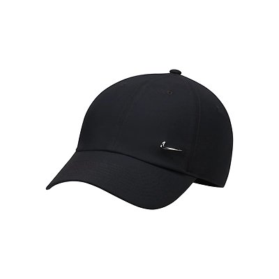 Nike Dri-FIT Club Unstructured Metal Swoosh Cap-Black/Metallic Silver-1