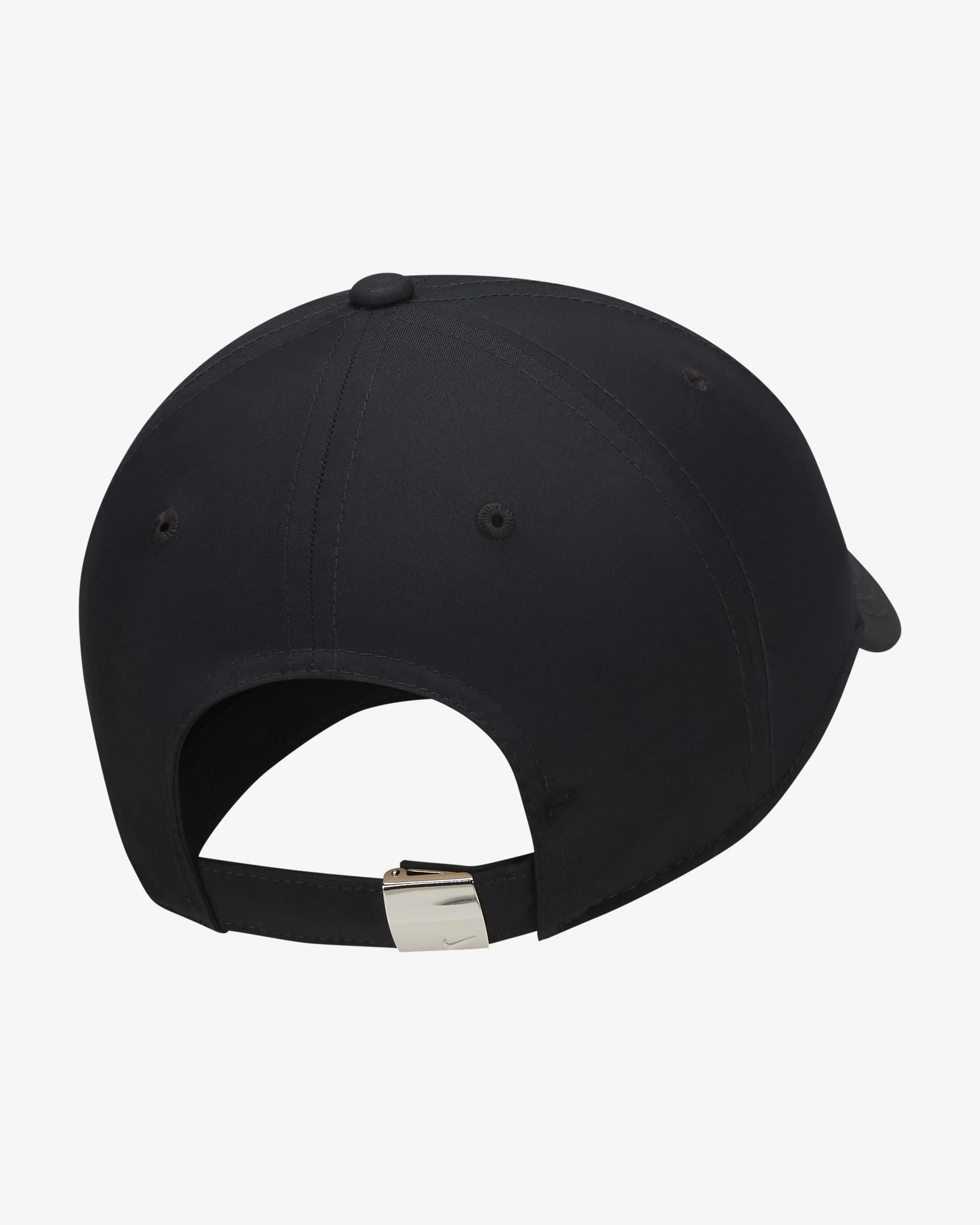 Nike Dri-FIT Club Unstructured Metal Swoosh Cap-Black/Metallic Silver-3