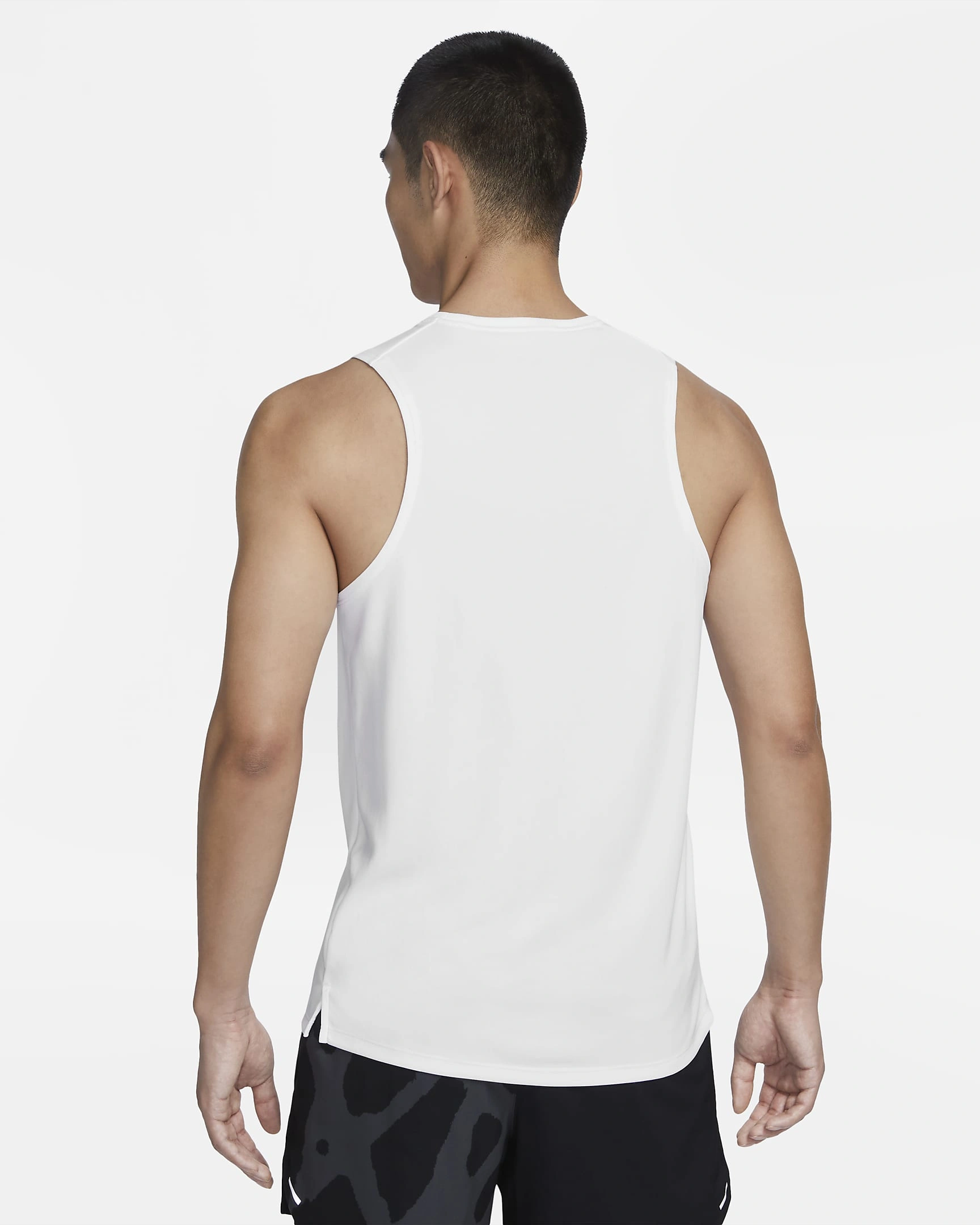 Nike Dri-FIT Miler Men's Running Tank-L-White-3