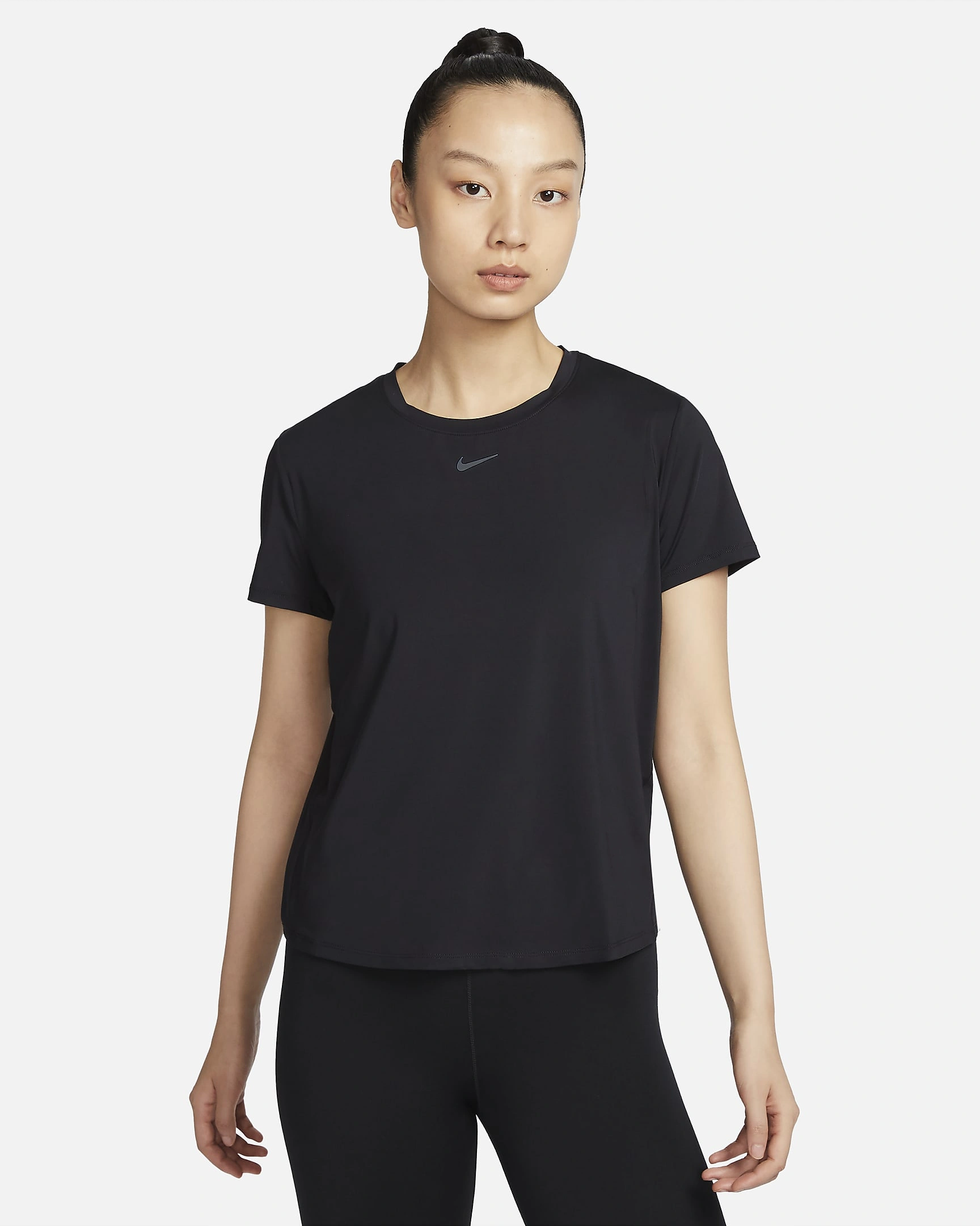 Nike One Classic Women's Dri-FIT Short-Sleeve Top-XL-Black-1