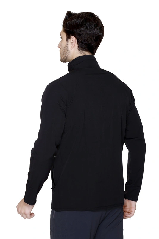 TOTAL Men's Full Sleeve Polyester Blend Bomber Jacket-M-BLACK-3