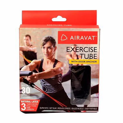 Airavat Exercise Tube Resistance Tube: Versatile and Adjustable for Full-Body Strength Training at Home or Gym-31663