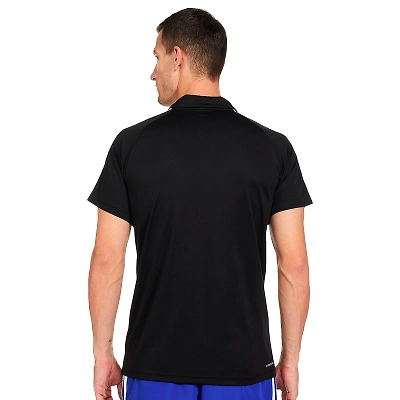 Adidas Men's Fitted Polo Shirt: Sweat-Wicking and Stylish Performance Polo Shirt for the Gym, Golf Course, or Everyday Wear-BLACK-L-2