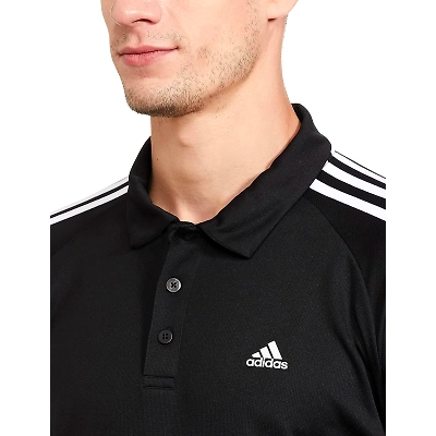 Adidas Men's Fitted Polo Shirt: Sweat-Wicking and Stylish Performance Polo Shirt for the Gym, Golf Course, or Everyday Wear-BLACK-XL-4