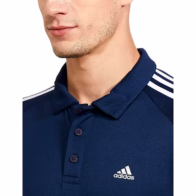 Adidas Men&#039;s Fitted Polo Shirt: Sweat-Wicking and Stylish Performance Polo Shirt for the Gym, Golf Course, or Everyday Wear-Navy-XL-4
