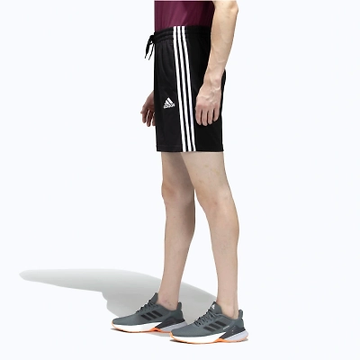 ADIDAS 3-STRIPES SJ MEN'S SHORTS: Comfortable Cotton-Polyester Shorts for Everyday Wear and Relaxation-Black-S-2