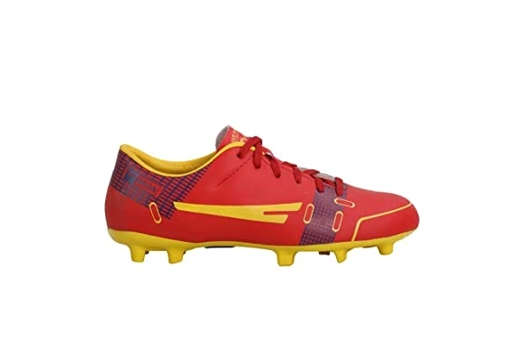 Sega Spectra Football Shoes with Spikes-7-RED-YELLOW-4