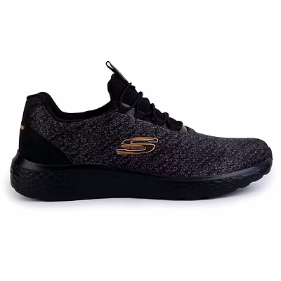 Skechers Men's Modern Cool Sports Walking Shoes-BLACK/ORANGE-9-2
