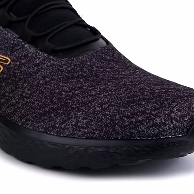 Skechers Men's Modern Cool Sports Walking Shoes-BLACK/ORANGE-9-4