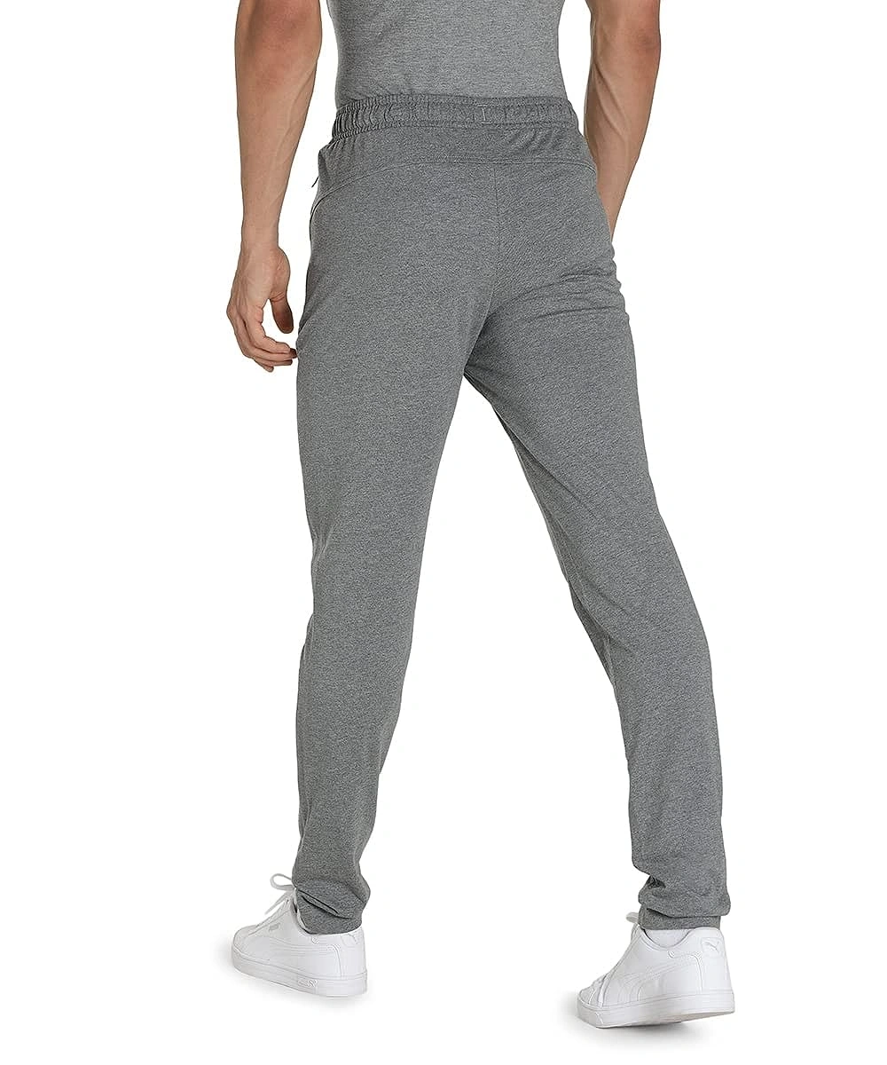 Puma Zippered Knitted Slim Fit Men's Jersey Sweat Pants-L-Grey-4