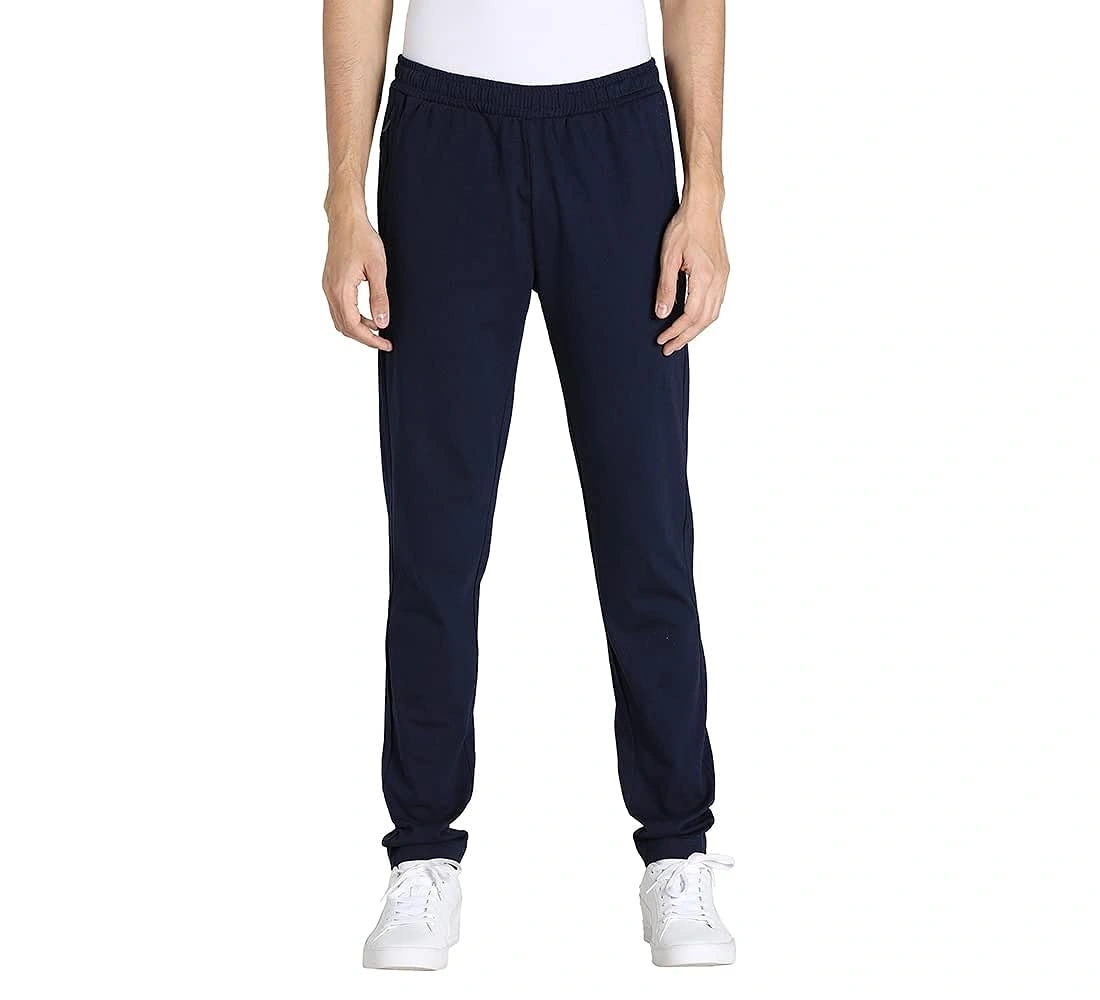 Puma Zippered Knitted Slim Fit Men's Jersey Sweat Pants-Peacoat-L-1