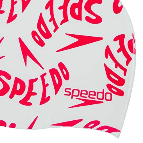 Speedo Slogan Cap-White / Red-JR-4